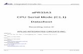 aPR33A3 CPU Serial Mode (C1.1) Datasheet - · PDF fileThe aPR33A series are powerful audio processor along with high ... shows the circuit for ... Integrated Circuits Inc. aPR33A3