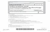 Information and Communication Technology - Pearson · PDF file · 2018-02-06Information and Communication Technology Unit 1: ... When using a headset is it important to ensure that