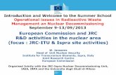 European Commission and JRC R&D activities in the …2013.radioactivewastemanagement.org/download/2013/01 - JANSSENS… · European Commission and JRC ... CANADA cooperation in the