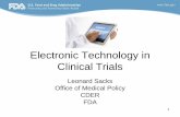 Electronic Technology in Clinical Trials · PDF fileElectronic Technology in Clinical Trials 1 ... radiology report or a lab report, ... • We anticipate a lot of active discussion