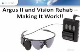 Argus II and Vision Rehab Making It Work!! - RWPN 2 Retinal... · Electronic Retinal Prosthesis system First developed in 1992 Argus I 2002 –Argus II 2006 and various upgrades 45