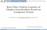 Real Time Vehicle Country of Origin Classification … Classification Based on Computer Vision ... network using automatic number (license) plate recognition ... Vehicle Country of