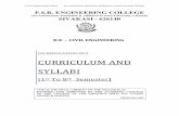 CURRICULUM AND SYLLABI - · PDF fileCURRICULUM AND SYLLABI ... examination and project report shall be in English, ... The duration of the programme for the degree of B.E/B.TECH programme