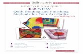 how to Bind A Quilt How to BIND a QuIlt: 12 · PDF fileHow to BIND a QuIlt: NEW ... shake their heads—leave the edges raw with the batting artfully hanging out, ... seam allowance