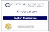 English Curriculum - Dinwiddie County Public · PDF fileEnglish Curriculum . 3 Revised: ... K.11, K.12 Names Letter ... Topics Covered – Kindergarten 4 Nine Weeks Curriculum Framework