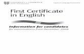 First Certiﬁcate in English - · PDF fileFirst Certiﬁcate in English ... that if you pass FCE, ... In this part of the Reading paper you have to read a text carefully and answer