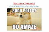 Section C Poems! - · PDF fileAllusion - a suggestion or reference to something ... He laments his loss of childhood innocence. Simile – He weeps like a child for the past. This