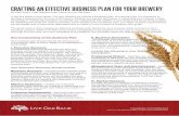 CRAFTING AN EFFECTIVE BUSINESS PLAN FOR … AN EFFECTIVE BUSINESS PLAN FOR YOUR BREWERY By Kate Smith, Craft Brewery Loan Officer at Live Oak Bank II. Business Description The Business