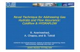 Novel Technique for Addressing Gas Hydrate and Flow ... Heriot Watt... · 12-13 May 2009 Novel Technique for Addressing Gas Hydrate and Flow Assurance: Coldflow & HYDRAFLOW Coldflow