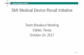 Team Breakout Meeting Dallas, Texas October 24, · PDF filechange, gather evidence and ... Sterilization STERRAD 100s Cassettes: Due to a discrepancy ... Real time alert notifications