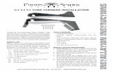 CJ YJ TJ TUBE FENDERS INSTALLATION - Jeep Armor & · PDF fileCJ YJ TJ TUBE FENDERS INSTALLATION Thank you for purchasing Poison Spyder Tube ... Use this template to trim away your