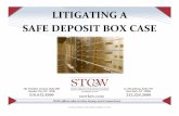 LITIGATING’A’ SAFE’DEPOSIT’BOX’CASE’ - · PDF fileLITIGATING’A’ SAFE’DEPOSIT’BOX’CASE ... Three elements% must be proved: ... of%forced%entry,%bank%followed%procedures%to%preventunauthorized%