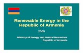 Renewable Energy in the Republic of Armenia - UNECE · PDF fileRenewable Energy in the Republic of ... • utilization of renewable energy sources and improving ... 2009. - Definition