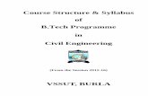 Course Structure & Syllabus of B.Tech Programme in Civil ...vssut.ac.in/doc/CIVIL-NEW.pdf · B.Tech Programme in Civil Engineering ... 2 CE 15037 Estimation and Professional Practices
