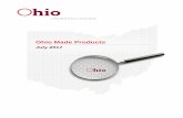 Ohio Made Products - Ohio Development Services · PDF fileHemry Pipe Organ Co. Hemry Pipe Organ Co. Novelty Geauga Hickory Harvest Chocolate pretzels, fruits and nuts Akron Summit
