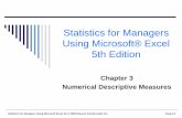 Statistics for Managers Using Microsoft® Excel 5th Edition · PDF fileStatistics for Managers Using Microsoft Excel, 5e © 2008 Pearson Prentice-Hall, Inc. Chap 3-1 Statistics for