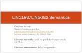 Introduction to Semantics - University of Malta · PDF fileSemantics -- LIN1180 Textbook and readings Course textbook: This course will largely follow Saeed, J. Semantics. Oxford: