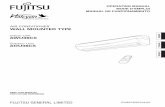 AIR CONDITIONER WALL MOUNTED TYPE - FUJITSU · PDF fileair conditioner wall mounted type keep this manual for future reference fujitsu general limited operating manual mode d’emploi