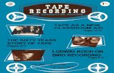 TAPI RECORDING AND REPRODUCTION MAGAZINE TAPE · PDF filetapi recording and reproduction magazine tape as a new classroom aid pages 12-14 the sixty years story of tape pages 6-7 ludwig