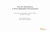 The EV Business: A Post-Mandate  · PDF fileEVs Available 1998 - 2002 Toyota RAV4 EV Chevy S10 EV Honda EV Plus GM EV1 Ford Ranger EV Chrysler EPIC EV But things change