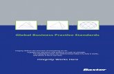 Global Business Practice Standards - Baxter Healthcare success. ... Of course, there is no way this manual can cover every conceivable circumstance. ... Manager’s Responsibilities