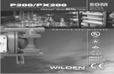 P200/PX200 - AxFlo & PX200 ADVANCED™ METAL 25 mm (1") Pump ... The Wilden diaphragm pump is an air-operated, positive displacement, self-priming pump. These drawings show ﬂ ow