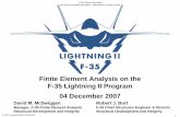 Finite Element Analysis on the F-35 Lightning II Program ... · PDF fileElement Set (P-Link) ... • Based on the Finite Element Model used for the mechanical solutions but with modifications: