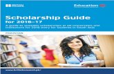Scholarship Guide for 2016–17 - Pakistan · PDF fileFor more information about studying in the UK visit   ... • Social Studies ... All Levels All
