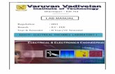 LAB MANUAL - vvitengineeringvvitengineering.com/lab/EE6411-ELECTRICAL-MACHINES... · In general electrical machines is classified into two types, they are Motor Generator Both Motor