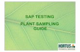 SAP TESTING PLANT SAMPLING GUIDE - · PDF fileSAP TESTING PLANT SAMPLING GUIDE . Hortus Plant Sampling Guide This guide is intended to help ensure that the correct ... • when fruit