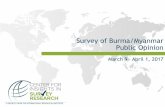 Survey of Burma/Myanmar Public Opinion 22, 2017 · • Total Respondents: n = 3,000 • Data was collected by Myanmar Survey Research under the supervision of Rob Varsalone of Global