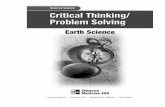 Critical Thinking/Problem Solving - Earth · PDF fileii To the Teacher Critical Thinking/Problem Solving worksheets in this booklet exercise the students’ abilities to apply thinking