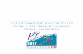 2017 fis nordic junior & u23 world ski championships team ...medias3.fis-ski.com/pdf/2017/JP/3855/2017JP3855PROG.pdf · WORLD SKI CHAMPIONSHIPS TEAM INVITATION. 1 . ... venues used