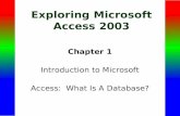 [PPT]PowerPoint Presentation - University of Winnipegion.uwinnipeg.ca/~ychen2/access/ch1.ppt · Web viewExploring Microsoft Access 2003 Chapter 1 Introduction to Microsoft Access: