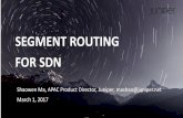SEGMENT ROUTING FOR SDN - 2017.  · PDF fileJUNIPER CONFIDENTIAL SEGMENT ROUTING FOR SDN Shaowen Ma, APAC Product Director, Juniper, mashao@juniper.net March 1, 2017