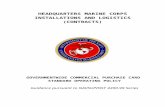 UNITED STATES MARINE CORPS (USMC) · Web view(CONTRACTS) GOVERNMENTWIDE COMMERCIAL PURCHASE CARD STANDARD OPERATING POLICY Guidance pursuant to NAVSUPINST 4200.99 Series JANUARY 2009