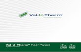 Val-U-Therm Roof Panels - Flight Timber Products Ltd - $Roof$Panels$! Large format!Val.U.Therm®!panels!offer!a cost.efficient! solution! for!pitched/flat! roofs!with! excellent! insulation!