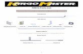 40873 Parts List - Kargo Master Step 1 For Ram Promaster City Install “Mount Rail” as shown using M6x20mm bolts (v) with lock washers(x) and flat washers(w). Be sure to put rubber