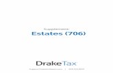 Supplement: Estates (706 - Drake Software · PDF fileSupplement: Estates (706 ... (Form 843) ... the tax to which the claim or request relates unless responding to IRS letter or notice.