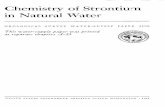 Chemistry of Strontium in Natural Water - USGS · PDF file · 2011-05-24Chemical methods for determining strontium require separation of the element ... 2 CHEMISTRY OF STRONTIUM IN