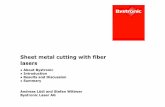 Sheet metal cutting with fiber lasers - Swissphotonics · PDF fileSheet metal cutting with fiber lasers About Bystronic Introduction Results and Discussion Summary Andreas Lüdi and