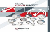 HAM-LET INDUSTRIAL MECHANICAL Pressure Gauges · PDF fileManufactured in accordance to EN 837 and ASME B40.1 standards. All wetted parts made of 316L Stainless Steel ) ... With low