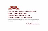 Seeking Best Practices for Integrating International … Best Practices for Integrating International and Domestic Students Research and analysis by Nancy E. Young | Intercultural