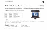 3A1898B TC130 Lubricators, Instructions, · PDF fileInstructions TC-130 Lubricators 3A1898B EN ... Save these instructions. Lubricator Part No. Replacement ... II 2 D Ex ia IIIC T135°C