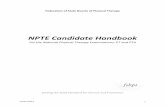NPTE Candidate Handbook - FSBPT · PDF fileVersion 2016.6 1 Federation of State Boards of Physical Therapy NPTE Candidate Handbook For the National Physical Therapy Examinations: PT