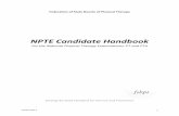 NPTE Candidate Handbook - The First Step to Success · PDF fileVersion 2015.3 1 Federation of State Boards of Physical Therapy NPTE Candidate Handbook For the National Physical Therapy