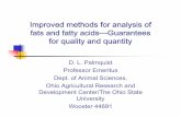 Improved methods for analysis of fats and fatty · PDF file · 2014-11-11Improved methods for analysis of fats and fatty acids—Guarantees for quality and quantity D. L. Palmquist