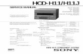 HCD-H11/H11J - Diagramas   SERVICE MANUAL r HCD-H11 is the tuner deck, CD and ... CHUCK PLATE JIG ON REPAIRING On repairing CD section, playing a