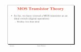 MOS Transistor Theory - Duke Universitypeople.ee.duke.edu/~jmorizio/ece261/classlectures/MOS_theory.pdf · EE 261 James Morizio 1 MOS Transistor Theory • So far, we have viewed
