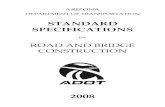 ROAD AND BRIDGE CONSTRUCTION - Arizona DOT · PDF fileCopies of the Standard Specifications for Road and Bridge Construction may be purchased by contacting: Arizona Department of Transportation